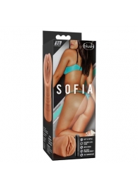 Мастурбатор-вагина цвета карамели Sofia с вибрацией - Blush Novelties - в Королеве купить с доставкой