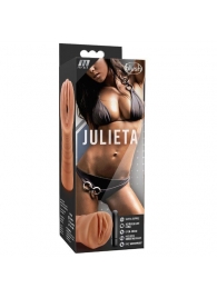 Мастурбатор-вагина цвета карамели Julieta с вибрацией - Blush Novelties - в Королеве купить с доставкой