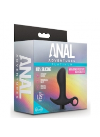Черный анальный вибратор Silicone Vibrating Prostate Massager 01 - 10,8 см. - Blush Novelties - в Королеве купить с доставкой