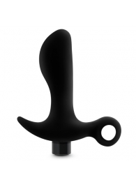 Черный анальный вибратор Silicone Vibrating Prostate Massager 01 - 10,8 см. - Blush Novelties - в Королеве купить с доставкой