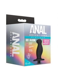 Черный анальный вибромассажёр Silicone Vibrating Prostate Massager 02 - 10,8 см. - Blush Novelties - в Королеве купить с доставкой