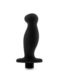 Черный анальный вибромассажёр Silicone Vibrating Prostate Massager 02 - 10,8 см. - Blush Novelties - в Королеве купить с доставкой