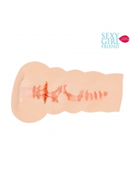 Мастурбатор-вагина телесного цвета с бороздками на внешней части - Bior toys - в Королеве купить с доставкой