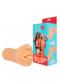 Телесный мастурбатор-ротик с высунутым язычком - Bior toys - в Королеве купить с доставкой