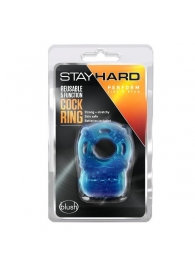 Голубое эрекционное виброкольцо Reusable 5 Function Cock Ring - Blush Novelties - в Королеве купить с доставкой