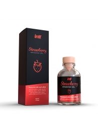 Массажный гель с ароматом клубники Strawberry - 30 мл. - INTT - купить с доставкой в Королеве