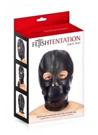Маска-шлем с прорезями для глаз и регулируемым кляпом - Fetish Tentation - купить с доставкой в Королеве
