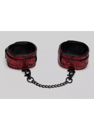 Красно-черные оковы Reversible Faux Leather Ankle Cuffs - Fifty Shades of Grey - купить с доставкой в Королеве