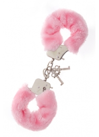 Металлические наручники с розовой меховой опушкой METAL HANDCUFF WITH PLUSH PINK - Dream Toys - купить с доставкой в Королеве