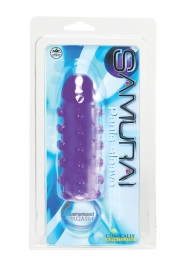 Закрытая фиолетовая насадка с пупырышками SAMURAI PENIS SLEEVE PURPLE - 14,5 см. - NMC - в Королеве купить с доставкой