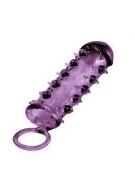 Закрытая фиолетовая насадка с пупырышками SAMURAI PENIS SLEEVE PURPLE - 14,5 см. - NMC - в Королеве купить с доставкой