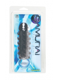 Дымчатая стимулирующая насадка с закрытой головкой SAMURAI PENIS SLEEVE BLACK - 14,5 см. - NMC - в Королеве купить с доставкой