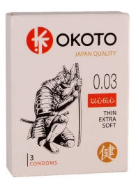 Тонкие презервативы OKOTO Thin Extra Soft - 3 шт. - Sitabella - купить с доставкой в Королеве