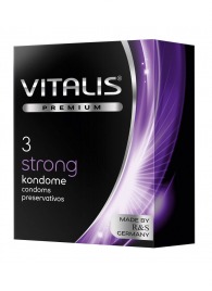 Презервативы с утолщенной стенкой VITALIS PREMIUM strong - 3 шт. - Vitalis - купить с доставкой в Королеве