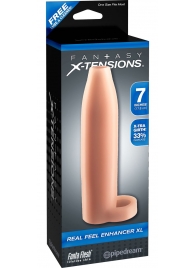 Телесная насадка Real Feel Enhancer XL - 17 см. - Pipedream - в Королеве купить с доставкой