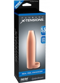 Насадка-расширитель с кольцом для подхвата мошонки Real Feel Enhancer - 14 см. - Pipedream - в Королеве купить с доставкой