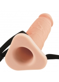 Телесный реалистичный фаллоимитатор с полостью Silicone Hollow Extension - 20 см. - Pipedream - купить с доставкой в Королеве