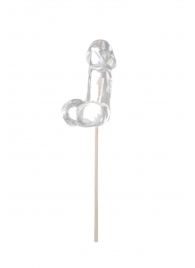 Прозрачный леденец в форме фаллоса со вкусом пина колады - Sosuчki - купить с доставкой в Королеве