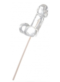 Прозрачный леденец в форме фаллоса со вкусом пина колады - Sosuчki - купить с доставкой в Королеве