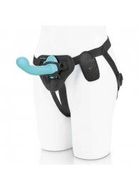 Голубая изогнутая насадка 6in Remote Control Ripple P-Spot G-Spot на черных трусиках - 16 см. - Pegasus - купить с доставкой в Королеве