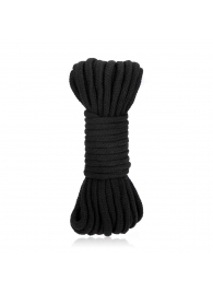 Черная хлопковая веревка для связывания Bondage Rope - 10 м. - Lux Fetish - купить с доставкой в Королеве