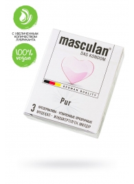 Супертонкие презервативы Masculan Pur - 3 шт. - Masculan - купить с доставкой в Королеве
