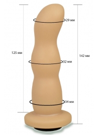 Телесная рельефная насадка Harness - 14,2 см. - LOVETOY (А-Полимер) - купить с доставкой в Королеве