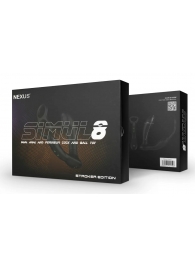 Черный вибромассажер простаты Nexus Simul8 Stroker Edition с кольцами для пениса и мошонки - Nexus Range - в Королеве купить с доставкой