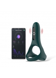 Изумрудное виброкольцо Magic Motion Rise с подхватом мошонки - Magic Motion - в Королеве купить с доставкой