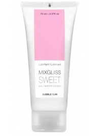 Смазка на водной основе Mixgliss Sweet с ароматом бабл-гам - 70 мл. - Mixgliss - купить с доставкой в Королеве