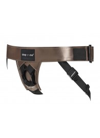 Бронзовый пояс для насадок Curious Harness - Strap-on-me - купить с доставкой в Королеве