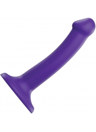 Фиолетовый фаллоимитатор-насадка Strap-On-Me Dildo Dual Density size S - 17 см. - Strap-on-me - купить с доставкой в Королеве