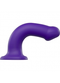 Фиолетовый фаллоимитатор-насадка Strap-On-Me Dildo Dual Density size L - 19 см. - Strap-on-me - купить с доставкой в Королеве