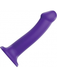 Фиолетовый фаллоимитатор-насадка Strap-On-Me Dildo Dual Density size L - 19 см. - Strap-on-me - купить с доставкой в Королеве