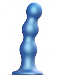 Голубая насадка Strap-On-Me Dildo Plug Balls size L - Strap-on-me - купить с доставкой в Королеве