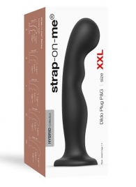 Черная насадка Strap-On-Me Dildo Plug P G size XXL - Strap-on-me - купить с доставкой в Королеве