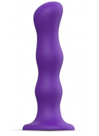 Фиолетовая насадка Strap-On-Me Dildo Geisha Balls size M - Strap-on-me - купить с доставкой в Королеве