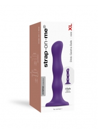 Фиолетовая насадка Strap-On-Me Dildo Geisha Balls size XL - Strap-on-me - купить с доставкой в Королеве