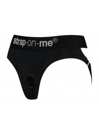 Черные трусики для насадок Heroine Lingerie Harness - size M - Strap-on-me - купить с доставкой в Королеве
