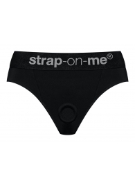 Черные трусики для насадок Heroine Lingerie Harness - size L - Strap-on-me - купить с доставкой в Королеве