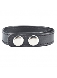 Кольцо на пенис SNAP COCK RING из искусственной кожи на клепках - BlueLine - в Королеве купить с доставкой