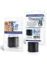 Хомут-утяжка для мошонки из искусственной кожи на липучке VELCRO BALL STRETCHER- 4 см. - BlueLine - в Королеве купить с доставкой