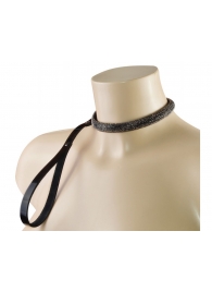 Эффектный сверкающий ошейник с поводком  Гламур - Sitabella - купить с доставкой в Королеве