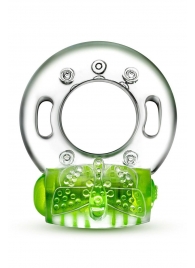 Зеленое эрекционное виброкольцо Arouser Vibrating C-Ring - Blush Novelties - в Королеве купить с доставкой