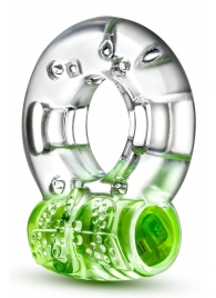 Зеленое эрекционное виброкольцо Arouser Vibrating C-Ring - Blush Novelties - в Королеве купить с доставкой