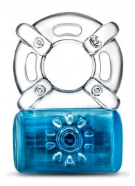 Синее эрекционное виброкольцо Pleaser Rechargeable C-Ring - Blush Novelties - в Королеве купить с доставкой