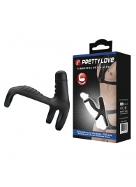 Черная вибронасадка на пенис Vibrating Penis Sling - Baile - в Королеве купить с доставкой
