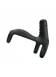 Черная вибронасадка на пенис Vibrating Penis Sling - Baile - в Королеве купить с доставкой