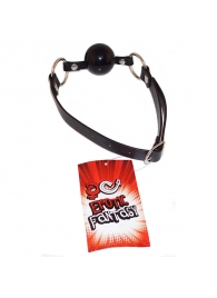 Силиконовый черный кляп-шарик на ремне Black Ballgag - Erotic Fantasy - купить с доставкой в Королеве