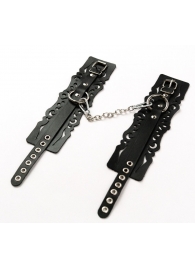 Узорчатые кожаные оковы с регулируемыми ремешками - Crazy Handmade - купить с доставкой в Королеве